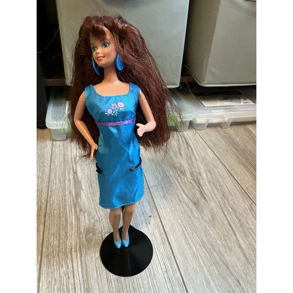 Paint & Dazzle Teresa Barbie Doll 1993 90s Auburn Hair, Redressed Vintage